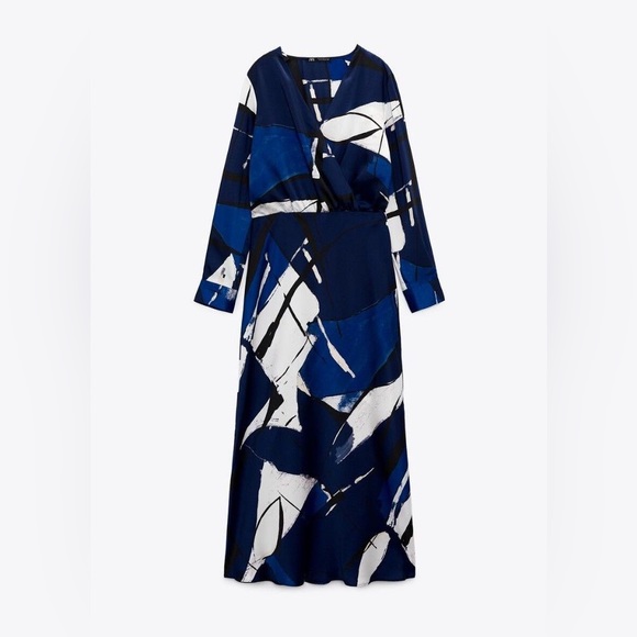 NWT Zara midi printed dress - Picture 2 of 6